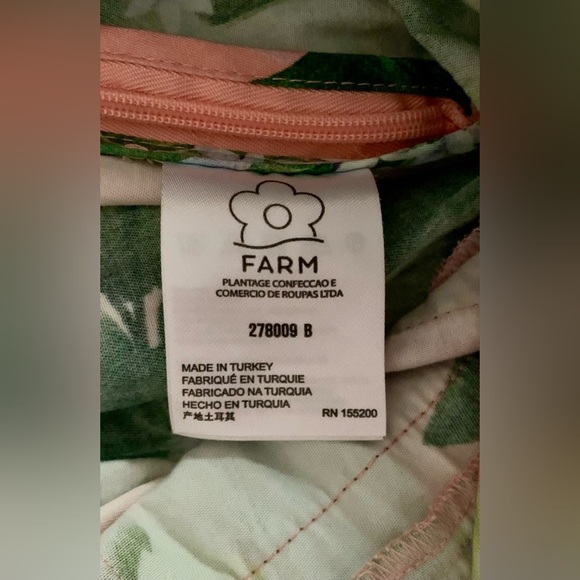 Farm Rio x Anthropologie XS NWT Deep-V Wide Leg Jumpsuit Tropical Floral Pink - Picture 13 of 17